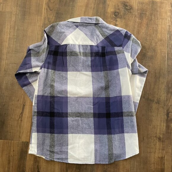 North River Outfitters Crown Blue Plaid Flannel Button Down Shirt | S NWT - Picture 5 of 5